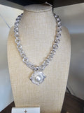 Pearl Cab Necklace| Susan Shaw| Silver