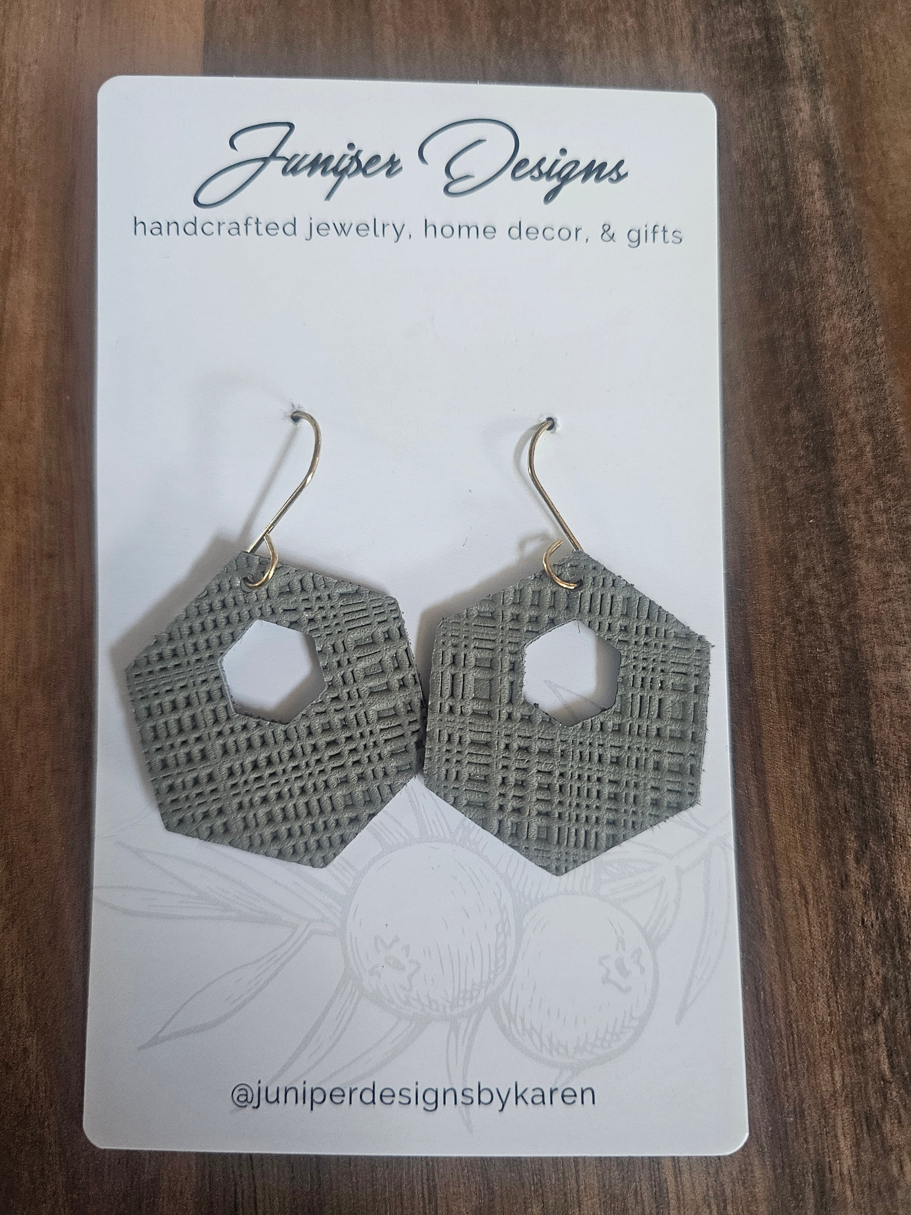 Jenna Leather Dangle|Inked Collection| Juniper Skies
