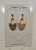 Wood & Acrylic Halo Drop Dangle| Natural Muse Collection| Juniper Skies