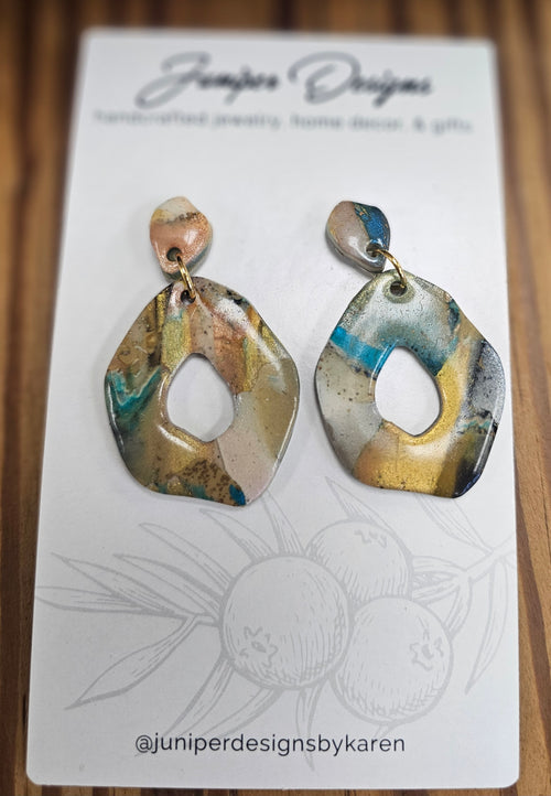 Clay Dangle Design -Unique Artisan Jewelry | Juniper Skies*