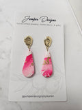 Handmade Earrings - Tear Drop Clay Design -Unique Artisan Jewelry | Juniper Skies