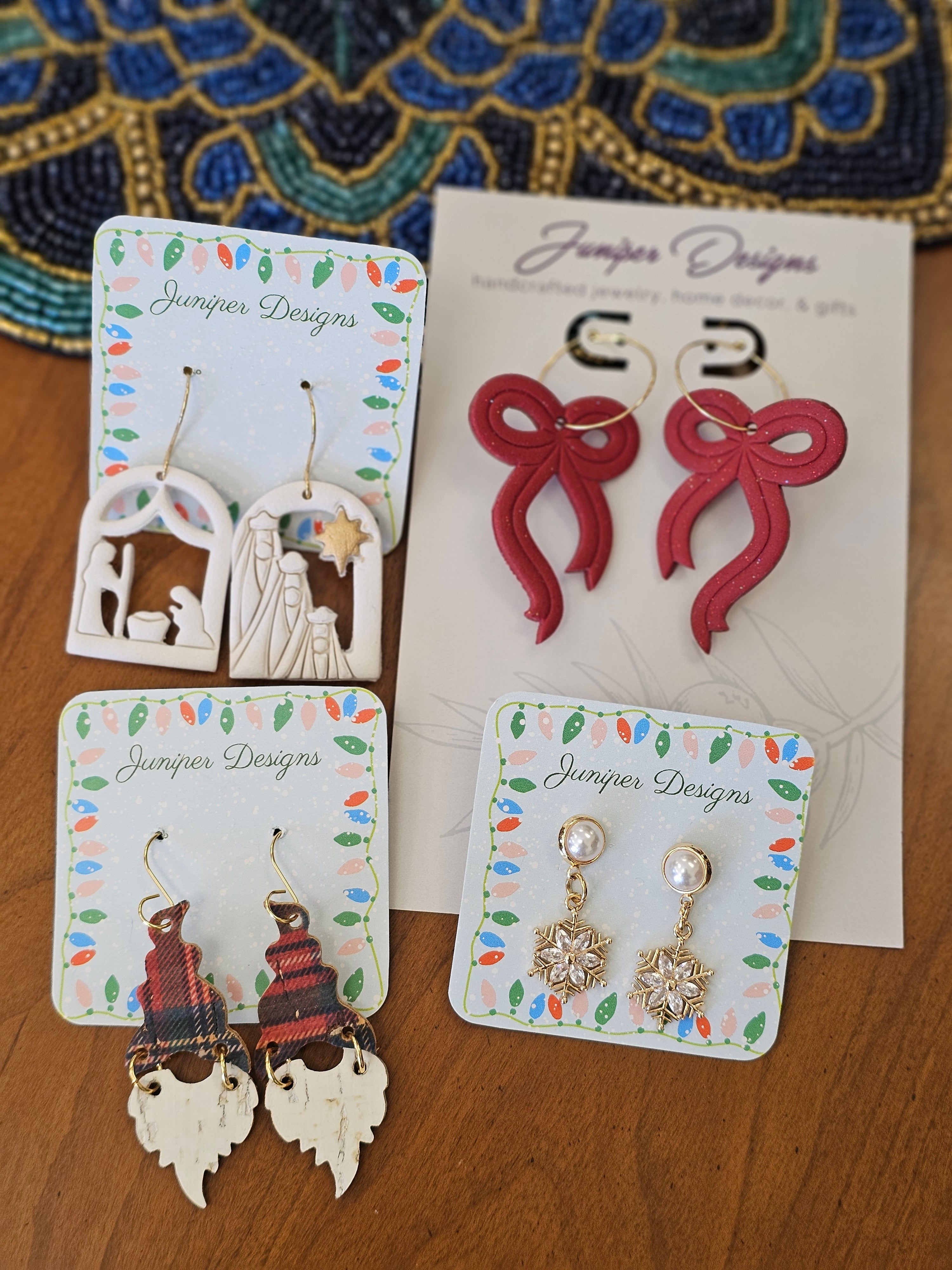 Handmade Holiday Earrings - Unique Artisan Jewelry | Juniper Skies
