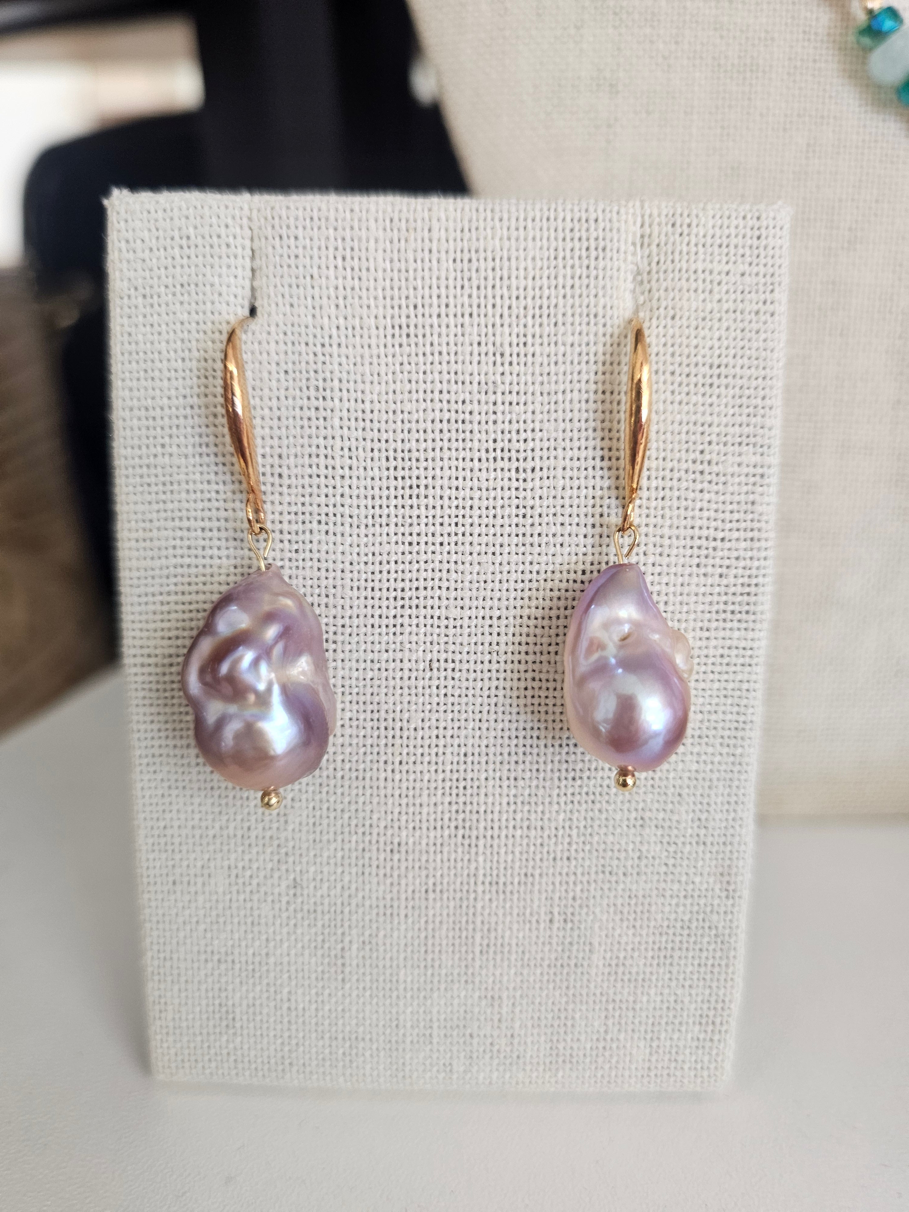 Purple Pearl Drop Dangles| Stillwater Collection