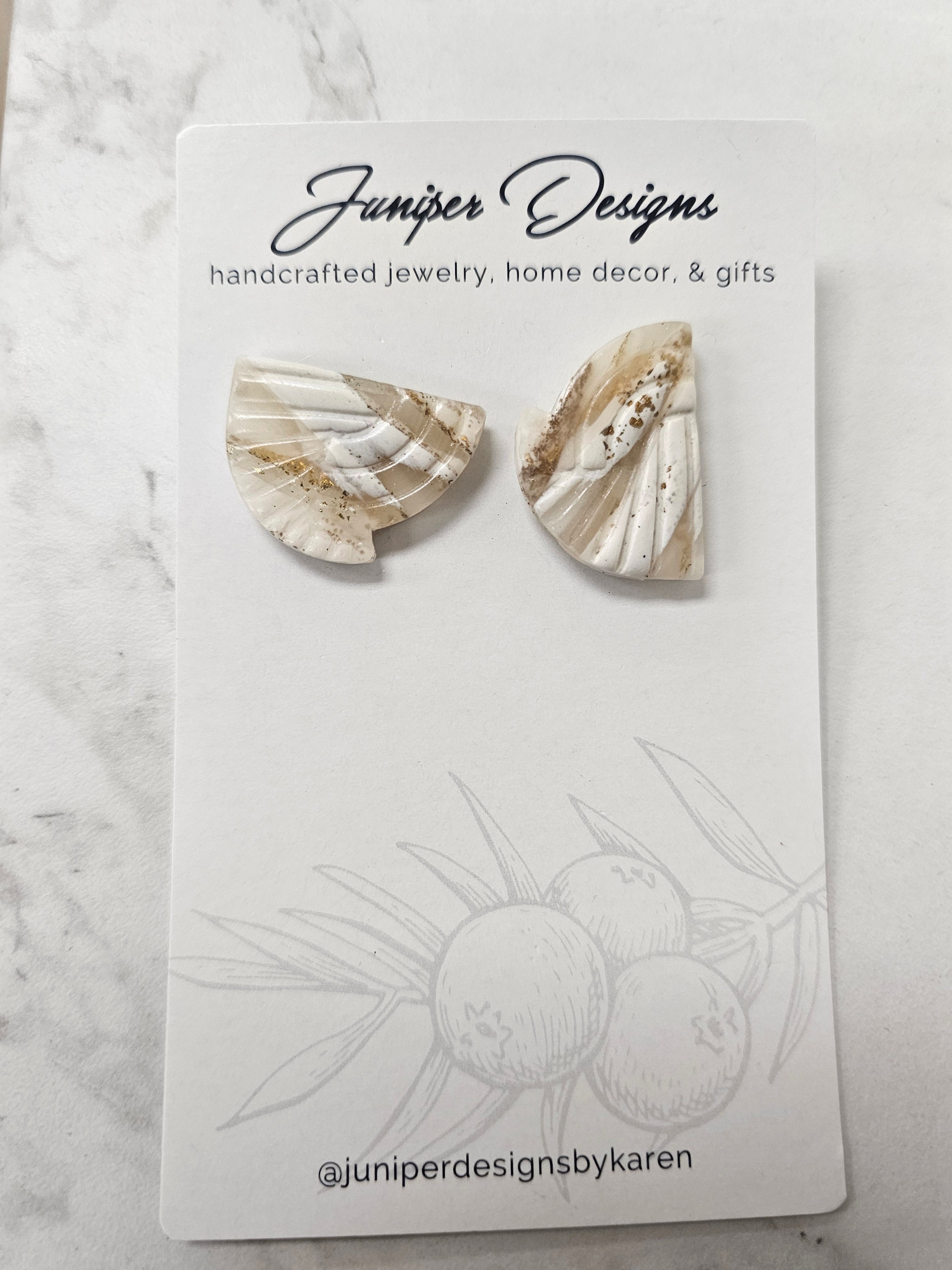 Handmade Earrings - Geo Arch Stud Design -Unique Artisan Jewelry | Juniper Skies