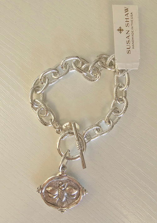 Bee Intaglio Bracelet| Susan Shaw| Silver