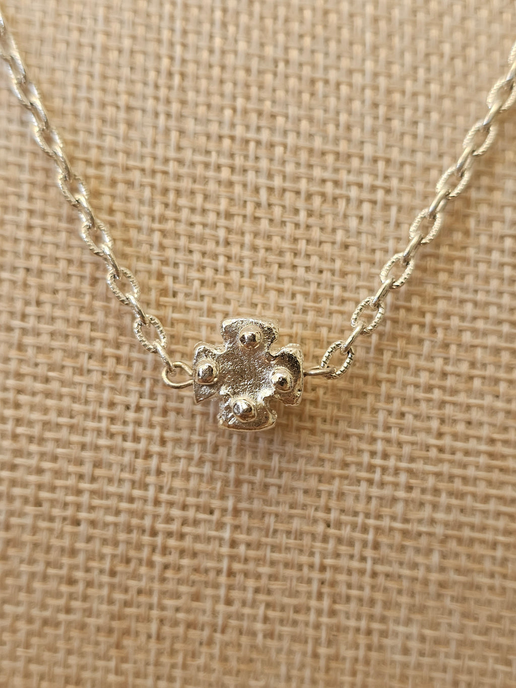 Dainty Maltese Cross Necklace – Silver