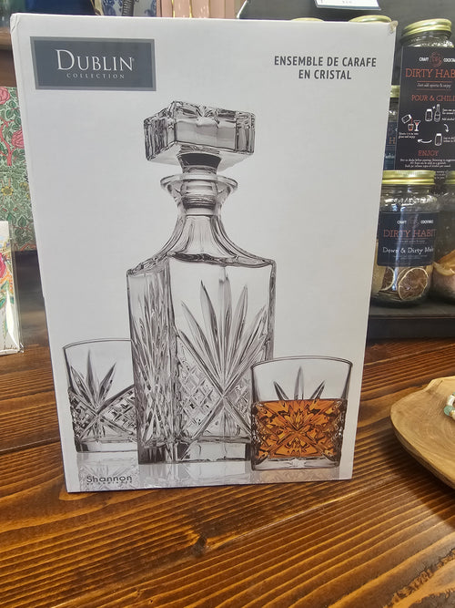 3-piece Whiskey Decanter Set| Dublin