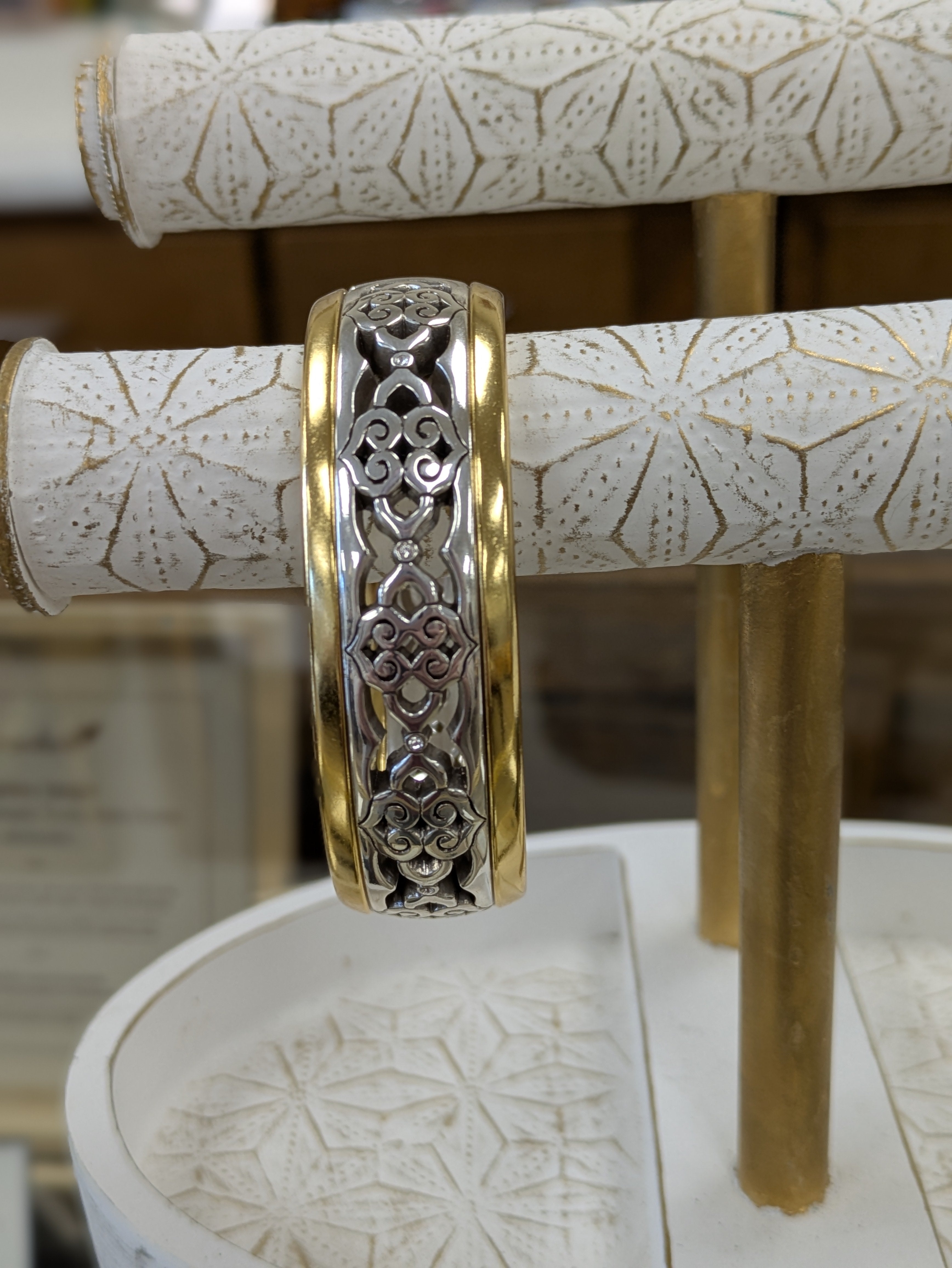 Brighton silver and gold bangle bracelet