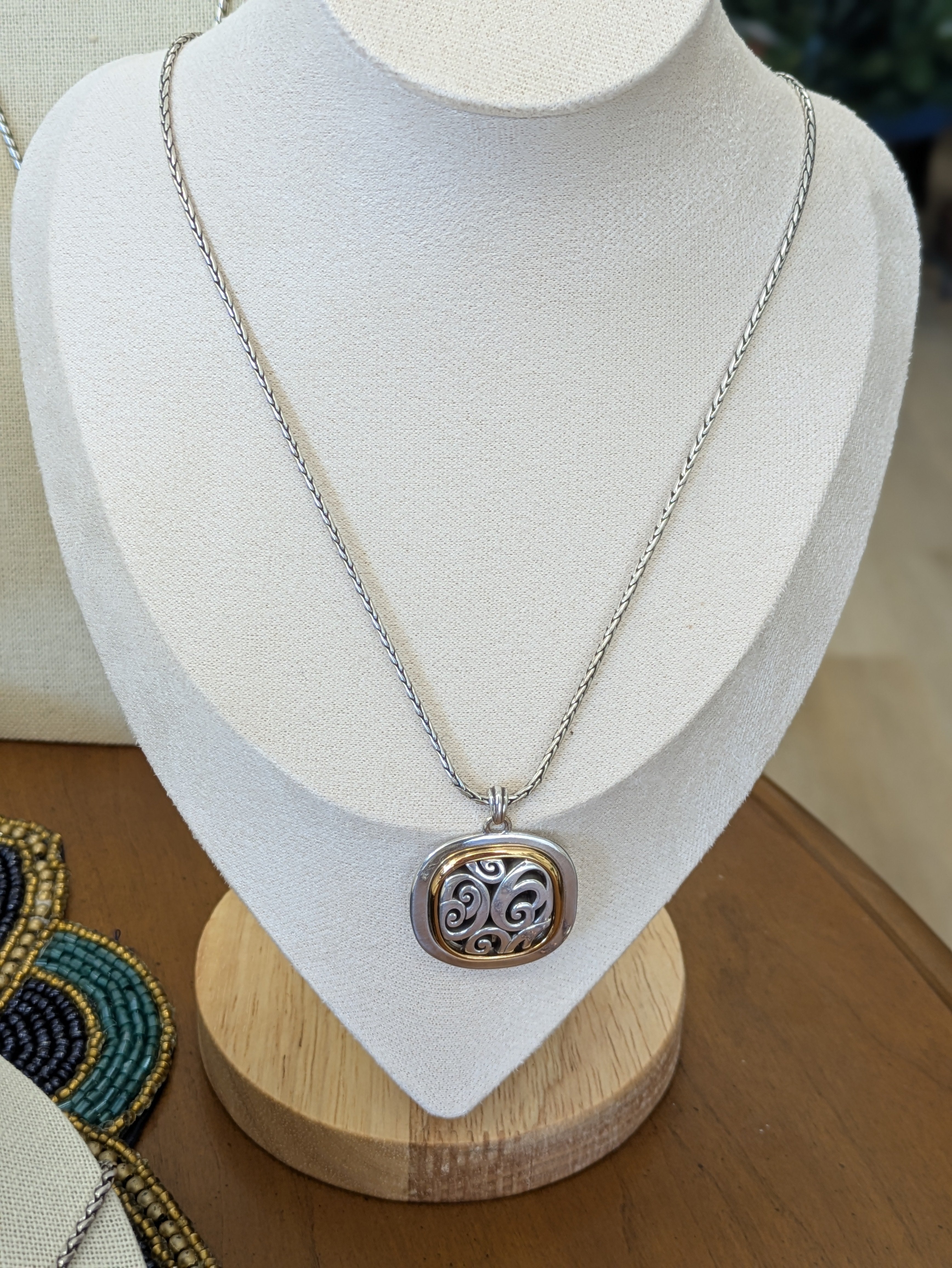 Brighton gold and silver square necklace