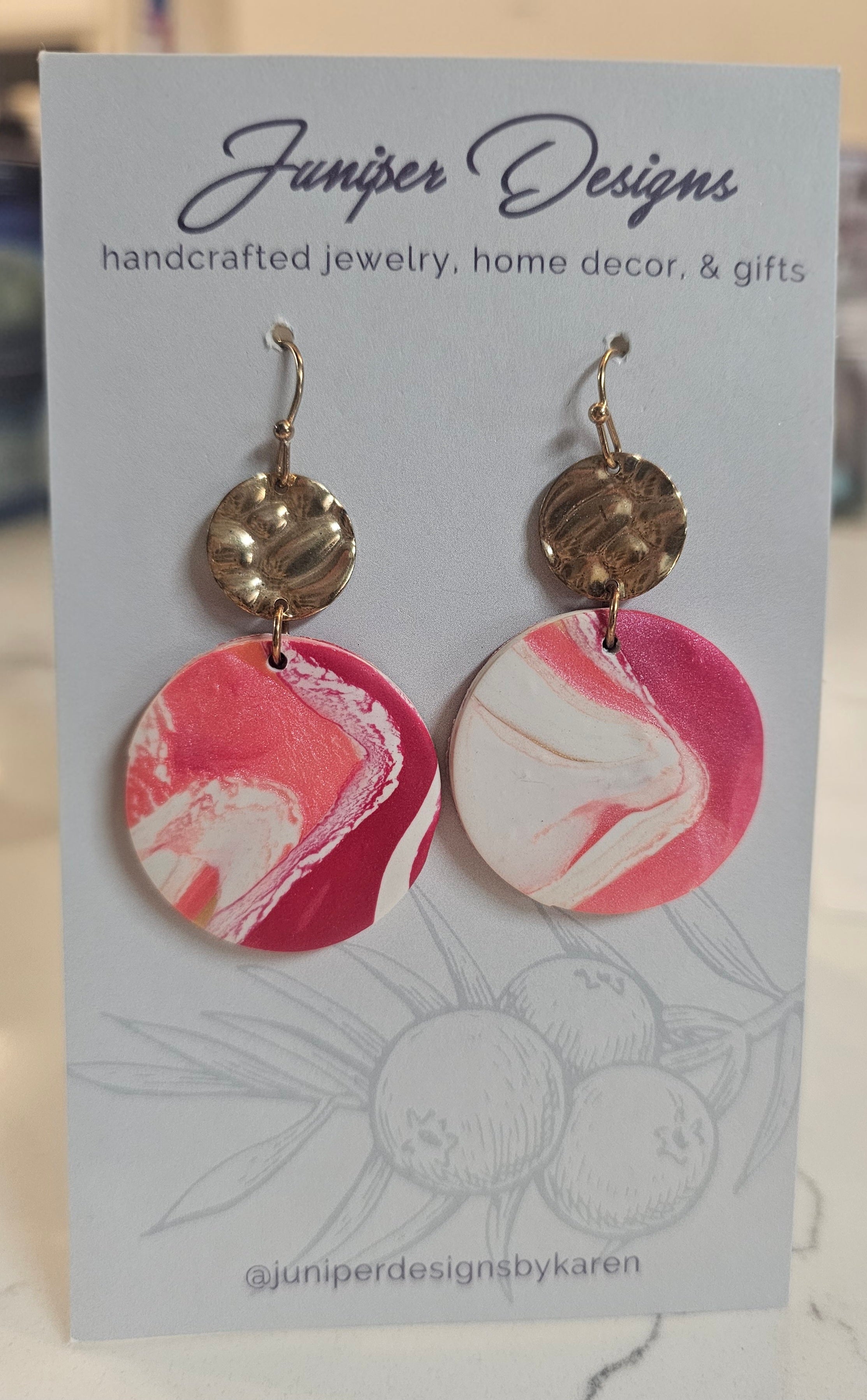 Pink Petal Swirl Dangle| Pinky Promise Collection| Juniper Skies