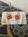 Crimson and Gold Star Leaf Stud | Bold and Beautiful Collection by J.S.