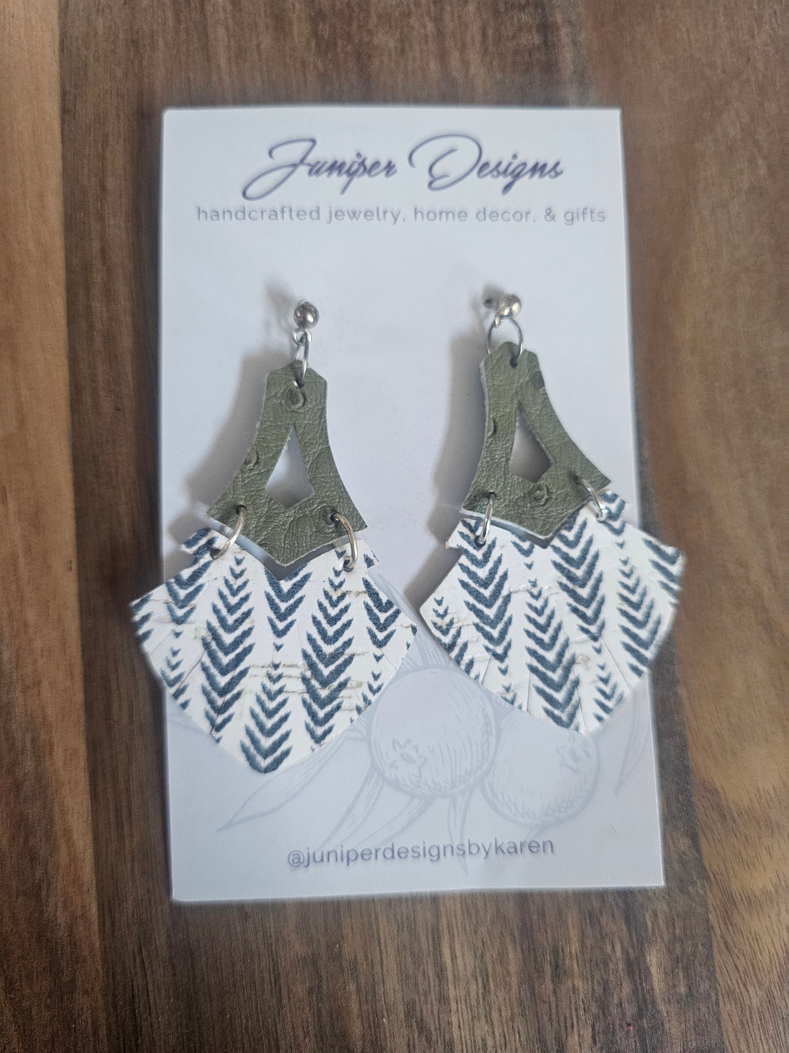 Two-Tone Leather Dangle Design | Inked Collection | Juniper Skies