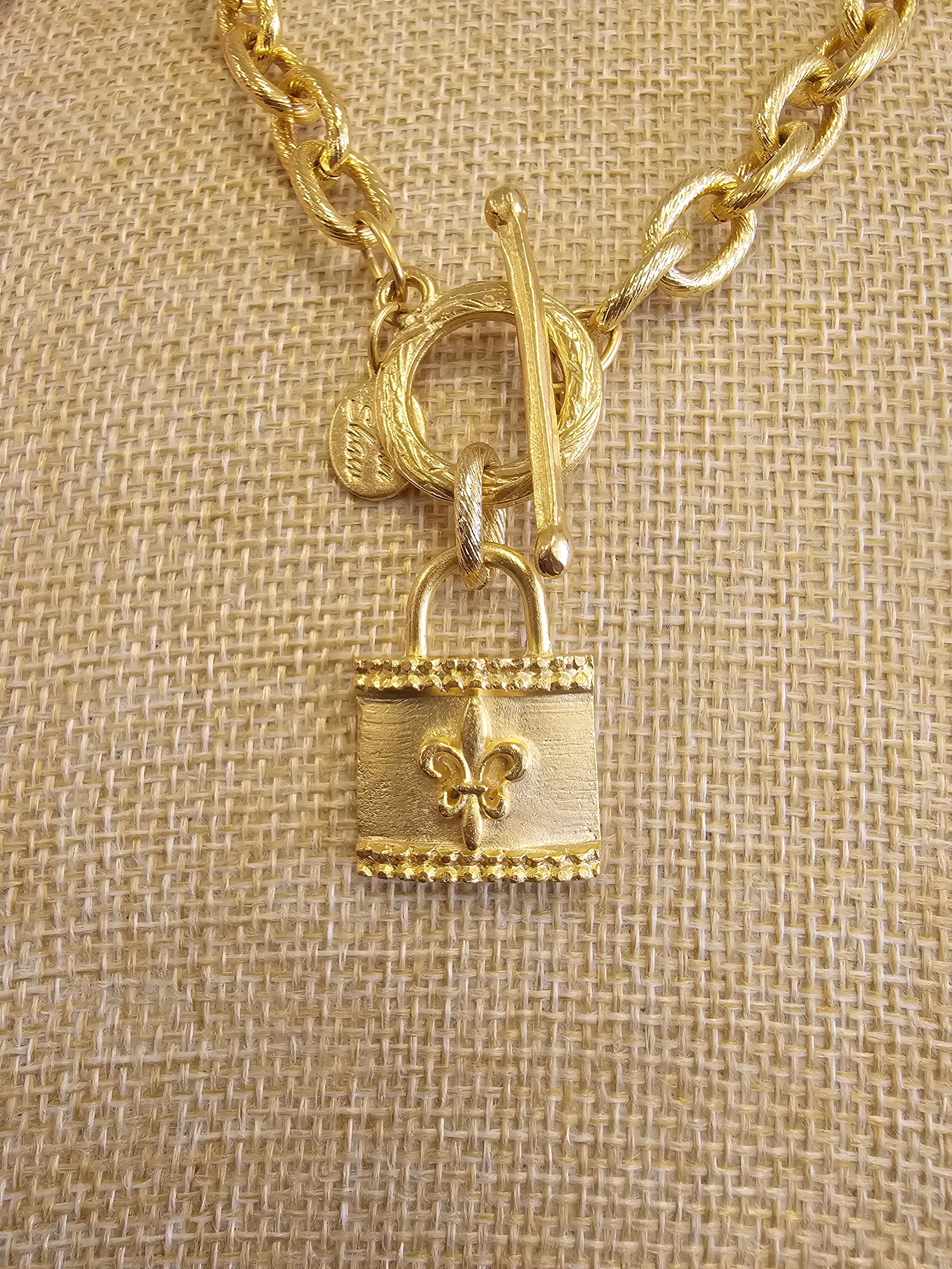 Fleur De Lis Lock Necklace