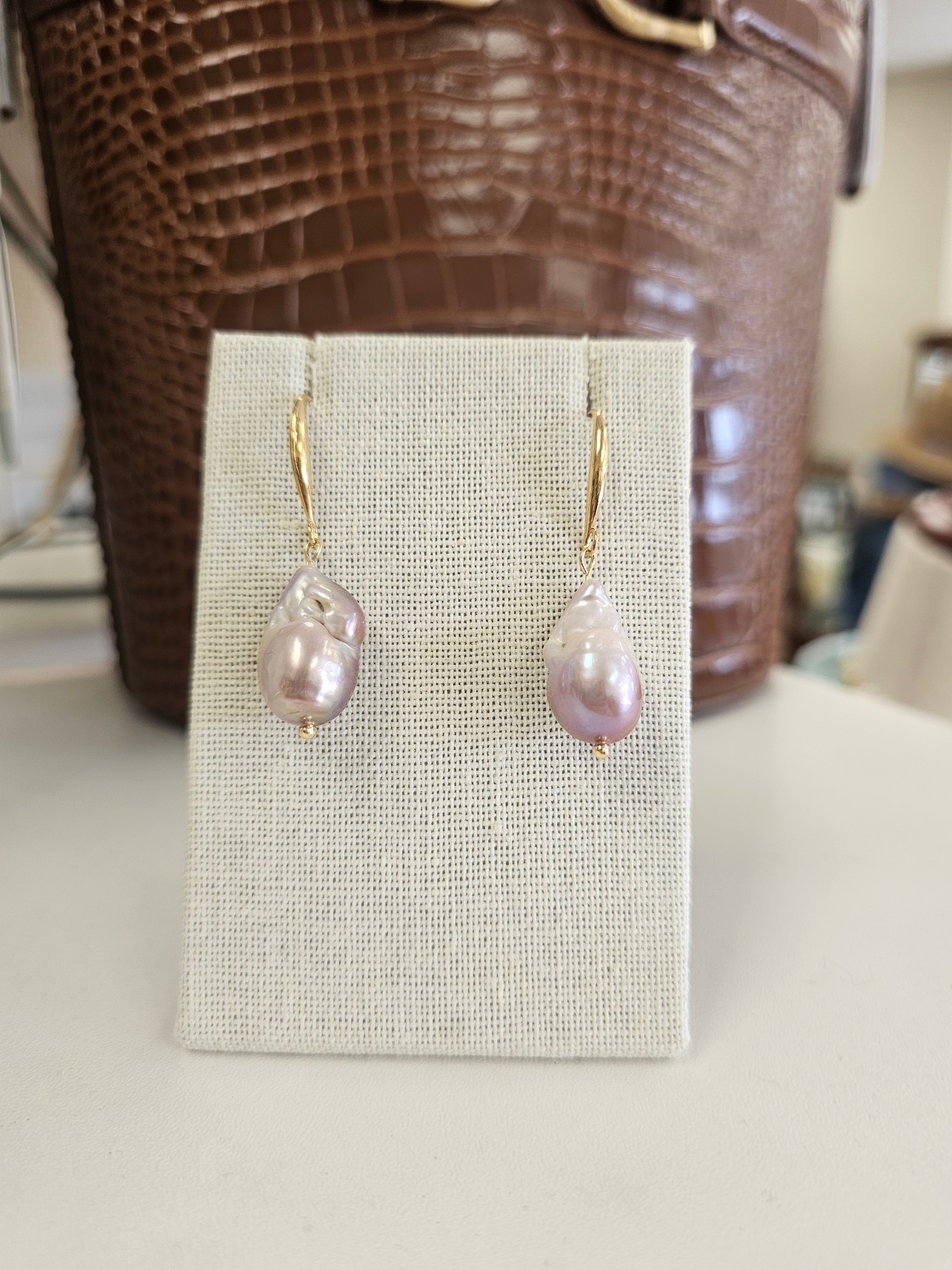 Purple Pearl Drop Dangles| Stillwater Collection