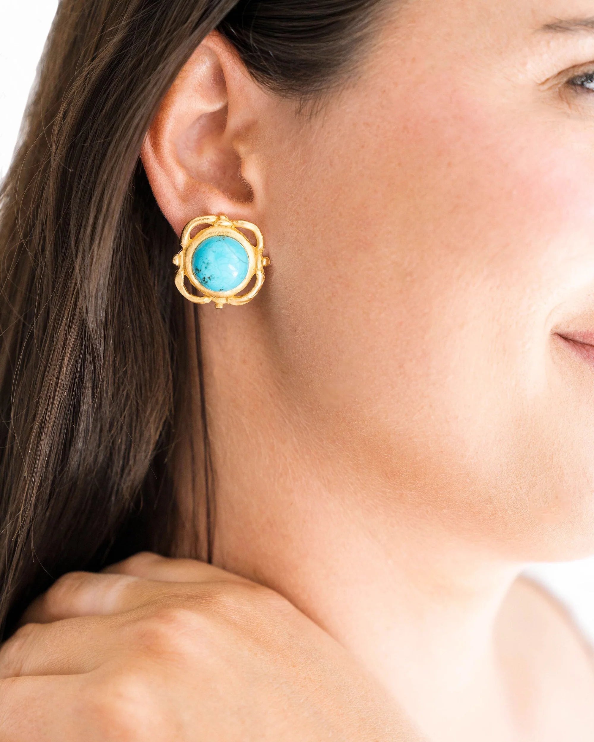 Scroll Turquoise Studs