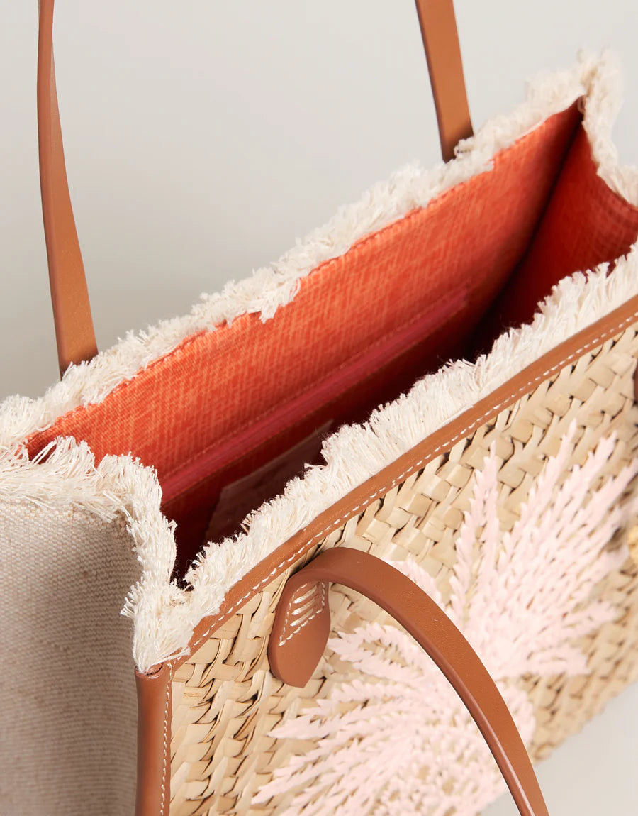 Straw Pineapple Box Tote