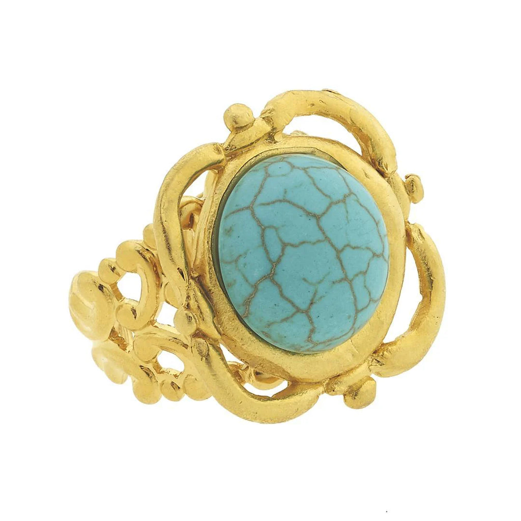 Turquoise Scroll Ring