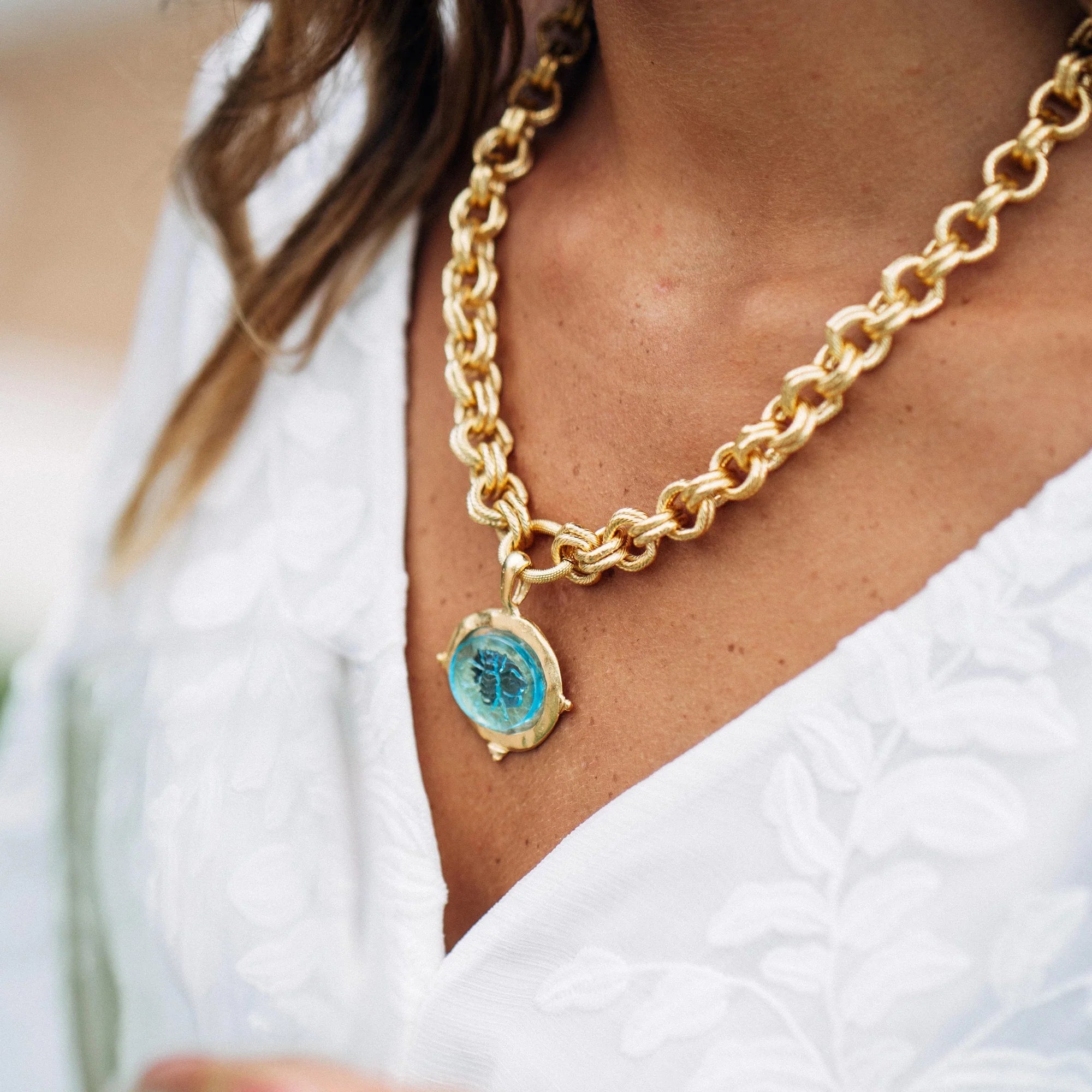 Venetian Glass Bee Necklace